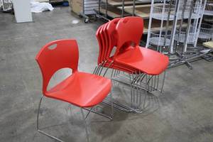 lot 384 image: Lot of (6) Stacking Conference Chairs
