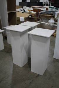 lot 375 image: Lot of (3) Pedestal Display Table