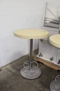 lot 378 image: 42 Metal Stand Pedestal Bar Table