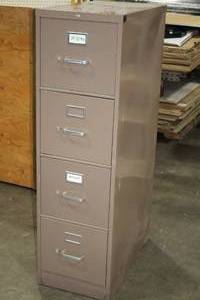 lot 305 image: Metal File Cabinet 4-drawer