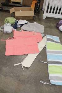 lot 592 image: Lot of (15) Baby Crib Wraps
