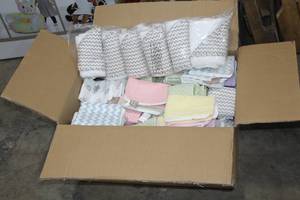 lot 662 image: Lot of (85) Baby Accessories - Hooded Towels (x25), Wash Cloths (x60)
