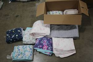 lot 664 image: Lot of (9) Baby Blankets