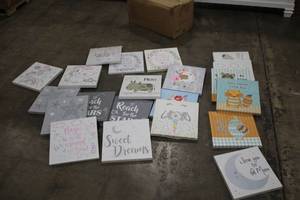 lot 636 image: Lot of (23) Canvas Art Dcor
