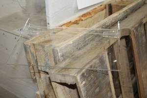 lot 478A image: Lot of (30) Plastic Slatwall Shelving 12x8