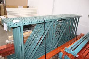 lot 13 image: Lot of (7) Pallet Racking Uprights 40x10