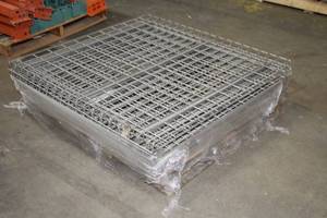 lot 17 image: Lot of (8) Pallet Rack Wire Decking 46x43