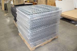 lot 18 image: Lot of (40) Pallet Rack Wire Decking 46x43
