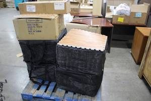 lot 19 image: Lot of (115) Interlocking Foam Flooring Squares 24x24 with (24) 24L Edge Pieces
