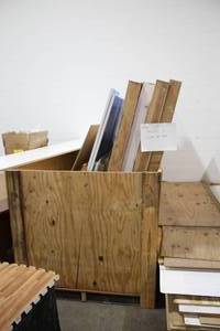 lot 47 image: Lot of (1 Pallet Box) Misc. Wood, Peg Board