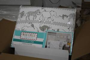 lot 697 image: Lot of (5) Waverly by Trend Lab Congo Line Crib Sets 5-piece (in original packaging)