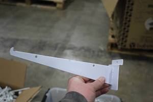 lot 491B image: Lot of (50) 10-12 Slatwall Shelf Brackets