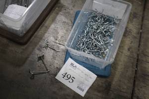 lot 495 image: Lot of (60) 3 Pegboard Hanger Hooks