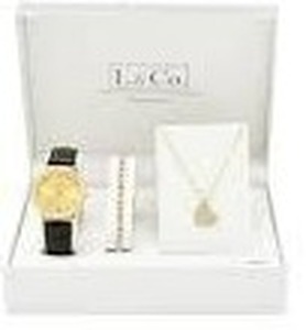 L & Co. Womens Set  Quartz Watch w Accessories & Gift Box