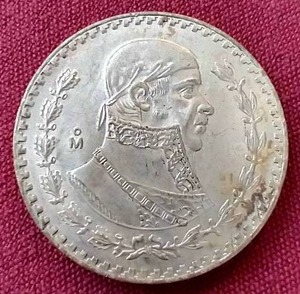 1961 Partial Silver Mexican Peso