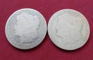 (2) Morgan Dollar Lot (Low-Grade)