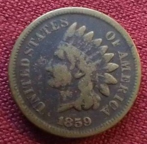 1859 Indian Penny - First Year