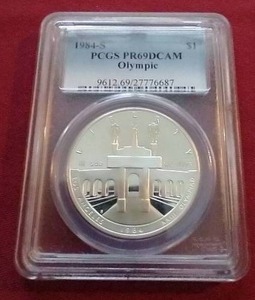 1984-S Olympic Silver Dollar - PR69DCAM