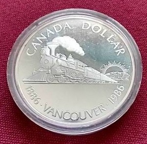 1986 Canadian Silver Dollar - Centenary of Vancouver