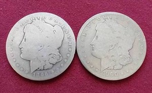(2) Morgan Dollar Lot (Low-Grade)