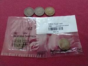 (5) Indian Pennies