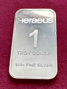1 Oz. Silver Bar