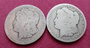 (2) Morgan Dollar Lot (Low-Grade)
