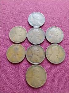 (8) Wheat Pennies - 1909-1916
