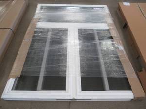 Simonton 6500 Series 64 in x 85 14 in Slider with Picture Window in White Vinyl with Screen