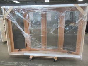 Simonton 6500 Series 96 in x 62 in x 16 in 4 Lite Casement Bow Window White Vinyl Exterior, Finished Interior