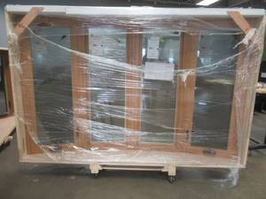 Simonton 6500 Series 96 in x 62 in x 15 12 in 4 Lite Casement Bow Window White Vinyl Exterior, Finished Interior