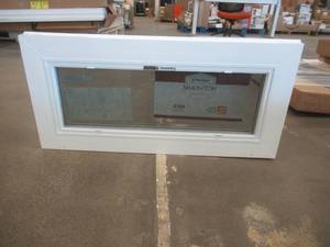 Simonton 6500 Series 34 12 in x 16 in Bottom Hinge Utility White Vinyl Window