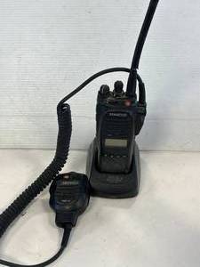 lot 36 image: Kenwood TK-5210 2 Way Radio, KMC-41 Microphone, Base