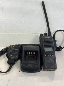 lot 37 image: Kenwood TK-5210 2 Way Radio, KMC-41 Microphone, Base