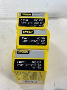 lot 66 image: Lot of 300 7mm 160gr Bullets