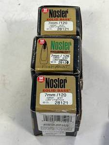 lot 68 image: Lot of 150 7mm 120gr Bullets