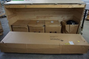 Showroom Display Foam Floor Mats, Fabric Portable Room Dividers, Storage Cabinets, Wood Crates Etc.
