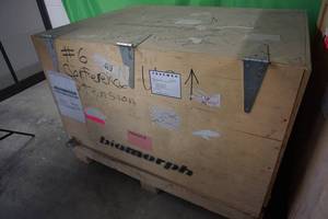 Large Hinged Wood Crate