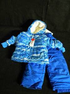 lot 31 image: Brand New with Tags Cat and Jack Infant Snow Suit Set Blue Size 18M