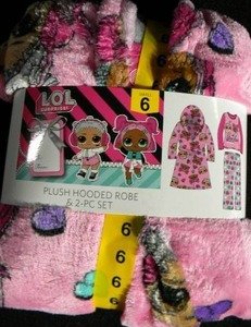 lot 42 image: Brand New with Tags Girls LOL Robe Size 6