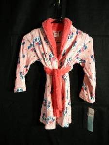 lot 67 image: Brand New with Tags Toddler Minnie Mouse Robe 4T5T