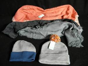 lot 84 image: Brand New Winter Accessory Lot of 2 Beanies and 2 Scarfs