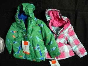 lot 99 image: Brand New with Tags Cat and Jack Toddler Girl All Weather Coats Size 2T