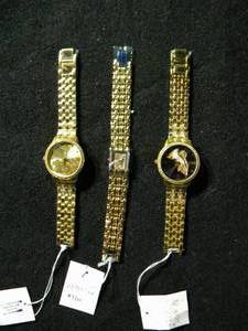 lot 129 image: Set of 3 Watches Gold Bands