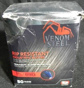 lot 160 image: Venom Steel Industrial Gloves-Set of 50