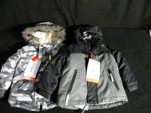 lot 198 image: Brand New with Tags Boys Jackets with Hoods Set of Two Size 18M and Size 2T