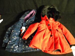lot 201 image: Brand New with Tags Lot of 2 Girls Jackets with Hood Size 2T