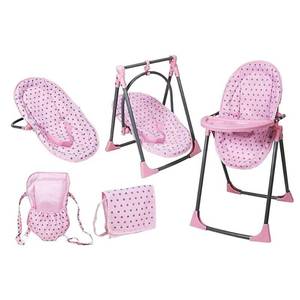 lot 18 image: Brand New Lissi Baby Boutique Doll 6-in-1 Convertible Highchair Playset