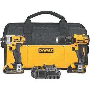 lot 23 image: Brand New DeWalt 20V Lithium-Ion Cordless DrillDriver and Impact Driver Kit