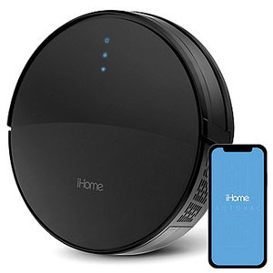 lot 107 image: Brand New iHome Autovac Halo 2-in-1 Wi-Fi-Connected Robotic Vacuum Cleaner  Mop with Auto Empty Base